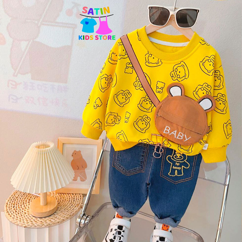 ست دورس و شلوار پسرانه- ست عروسکی پسرانه- لباس عید پسرانه- لباس جیب عروسکی پسرانه- لباس کیوت پسرانه- استایل شیک پسرانه