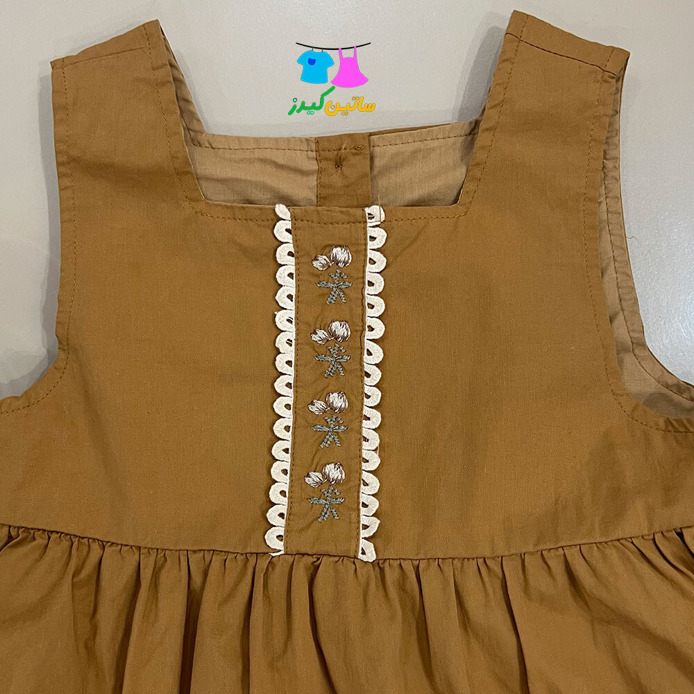 سارافون- لباس دخترانه- استایل لباس ترند- لباس کیوت دخترانه- شیک ترین استایل دخترانه- لباس عید- لباس گلدوزی شده دخترانه-