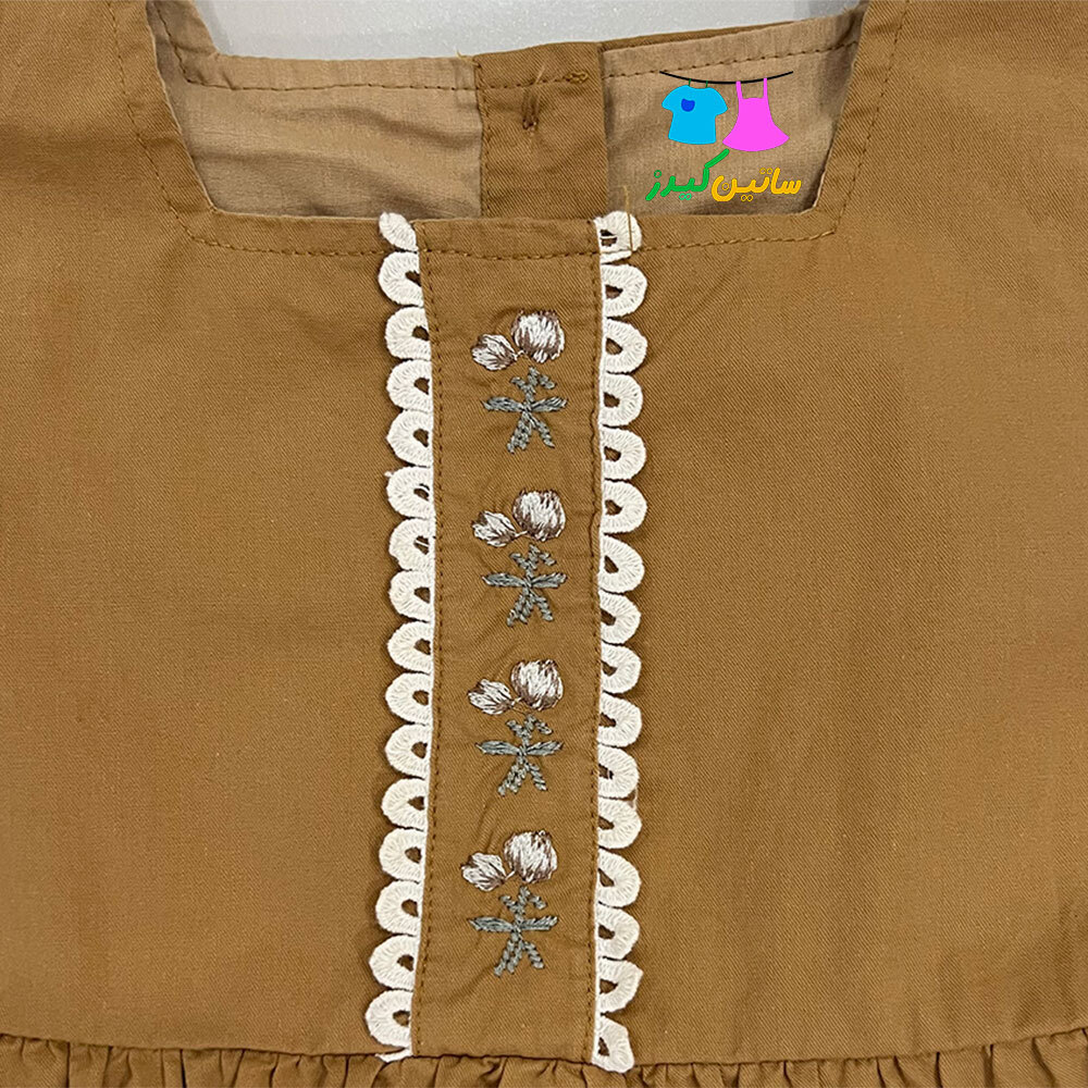 سارافون- لباس دخترانه- استایل لباس ترند- لباس کیوت دخترانه- شیک ترین استایل دخترانه- لباس عید- لباس گلدوزی شده دخترانه-