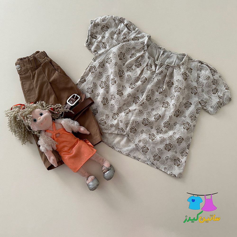 ست دخترانه- شومیز شلوارک دخترانه- استایل خاص دخترانه- رنگ نود- رنگ سال- بلوز شلوارک دخترانه- لباس عید دخترانه- لباس شیک