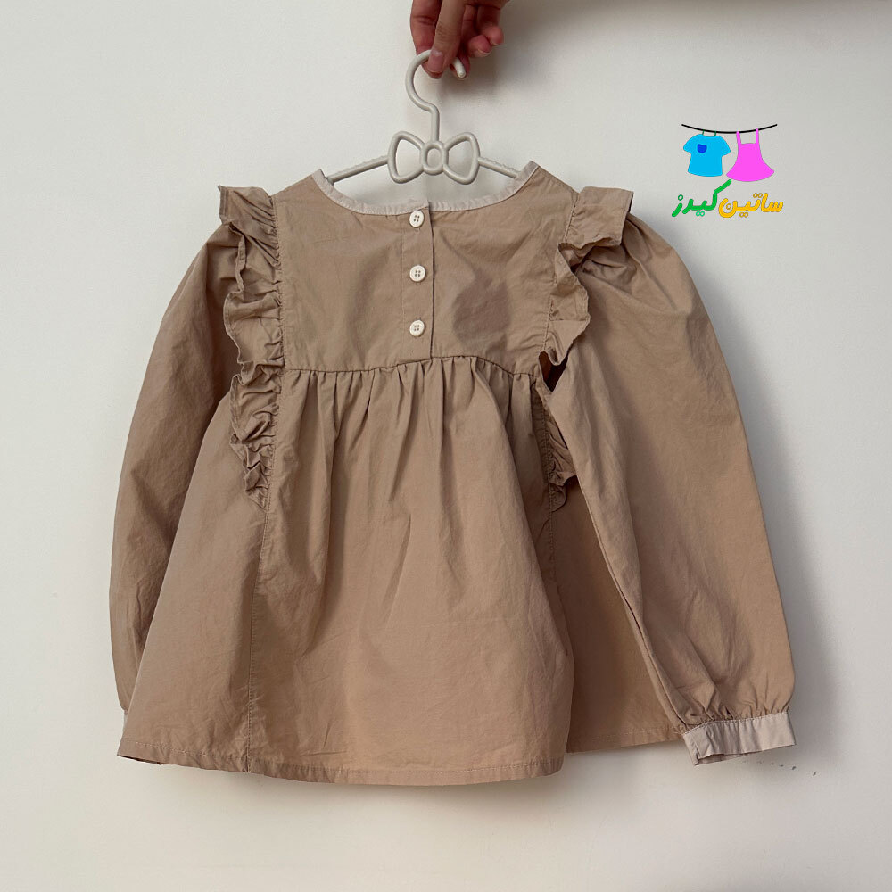 پیراهن چین دار گلدوزی دخترانه- رنگ سال- لباس عید دخترانه- شیکترین لباس دخترانه- استایل خاص دخترانه- لباس گلدوزی دخترانه