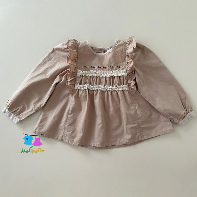 پیراهن چین دار گلدوزی دخترانه- رنگ سال- لباس عید دخترانه- شیکترین لباس دخترانه- استایل خاص دخترانه- لباس گلدوزی دخترانه