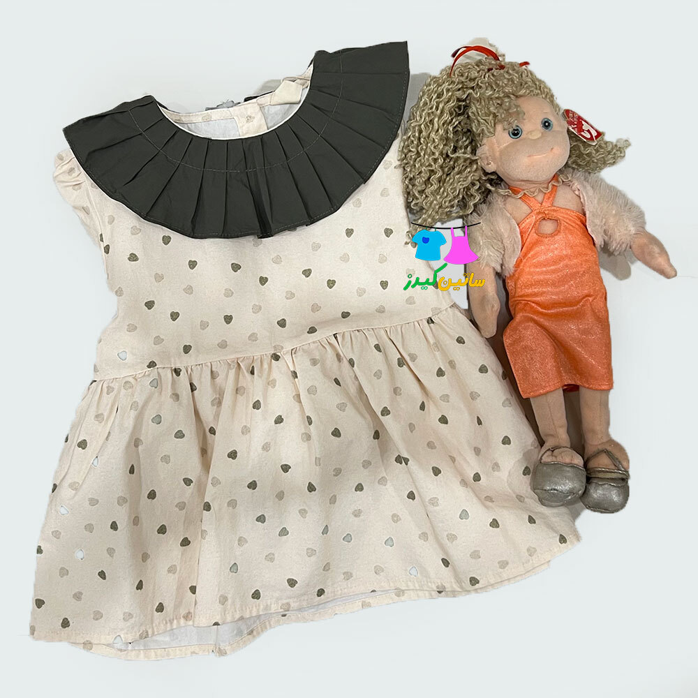 شومیز عروسکی دخترانه- لباس کیوت دخترانه- لباس ترند دخترانه- استایل شیک دخترانه- لباس عید دخترانه- ساتین کیدز- 9921340349