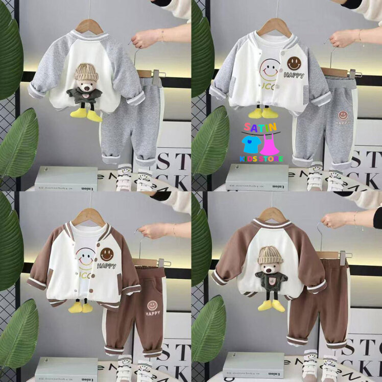 ست سوییشرت شلوار و بلوز پسرانه- سوییشرت شلوار عروسکی پسرانه- لباس عروسکی پسرانه- لباس ترند پسرانه- لباس گرم و راحت پسران