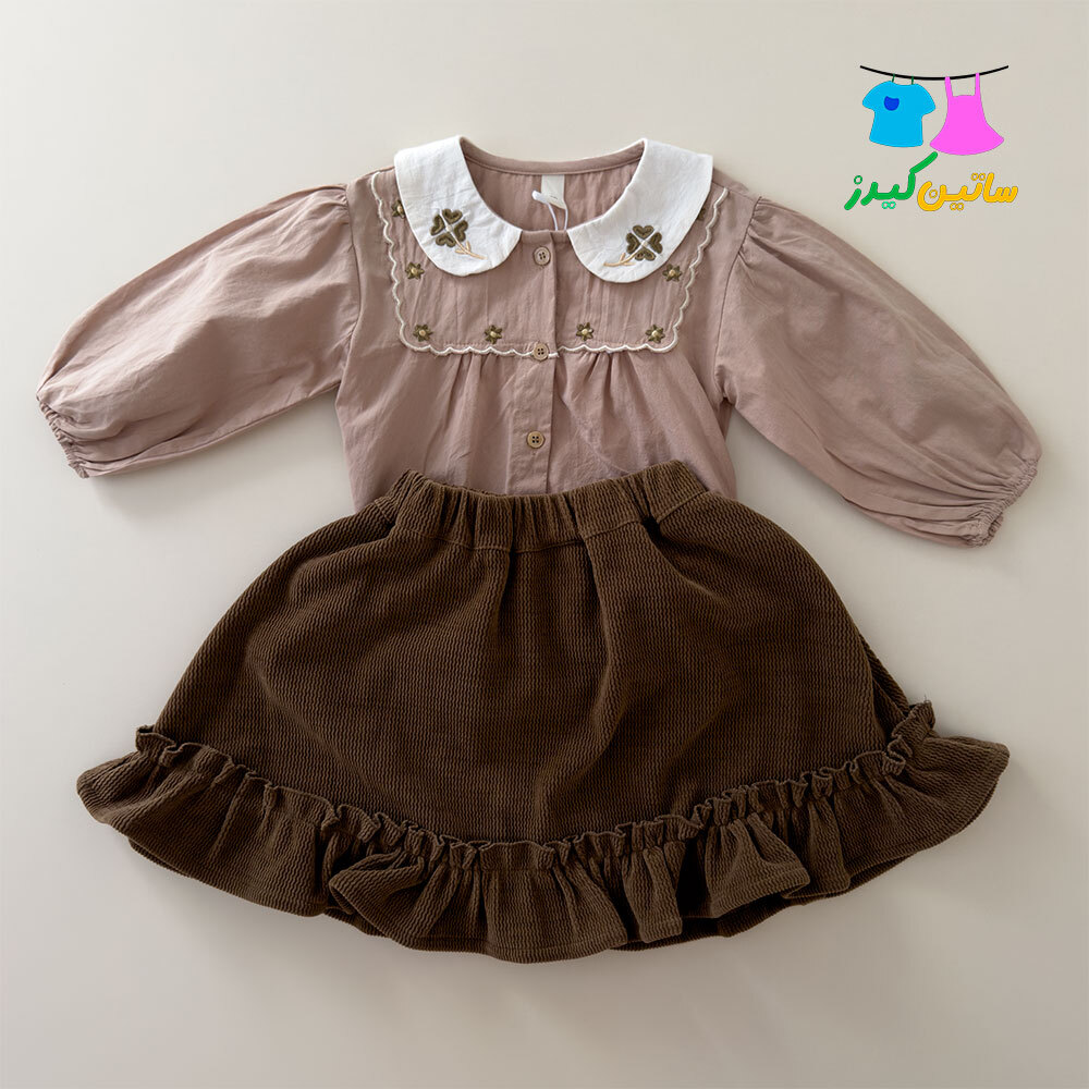  دامن چین دار دخترانه مخمل- دامن چین چینی- دامن کیوت دخترانه- رنگ سال- استایل خاص دخترانه- دامن کلوش- دامن پفی خوشگل دختر 