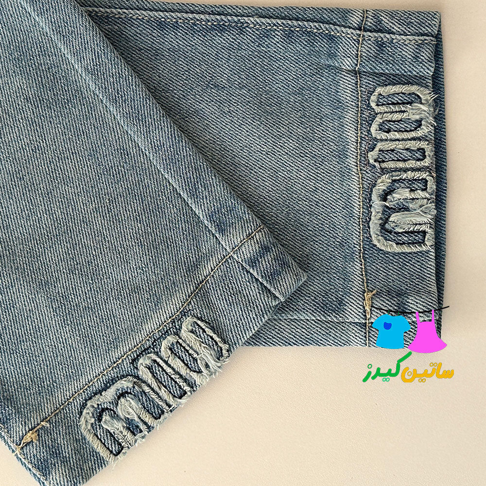 شلوار جین دخترانه- شلوار جین خاص دخترانه- ترندترین شلوار جین دخترانه- شلوار جین برند دخترانه- شلوار میو میو- استایل خاص