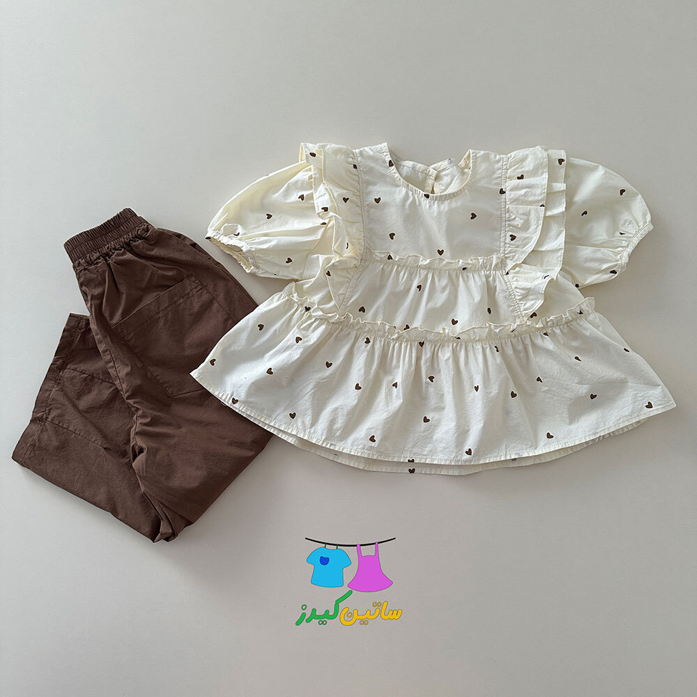 شومیز شلوار دخترانه- استایل کژوال دخترانه- استایل کیوت دخترانه- لباس عید- رنگ سال- بهترین لباس دخترانه- شومیز خاص دختران