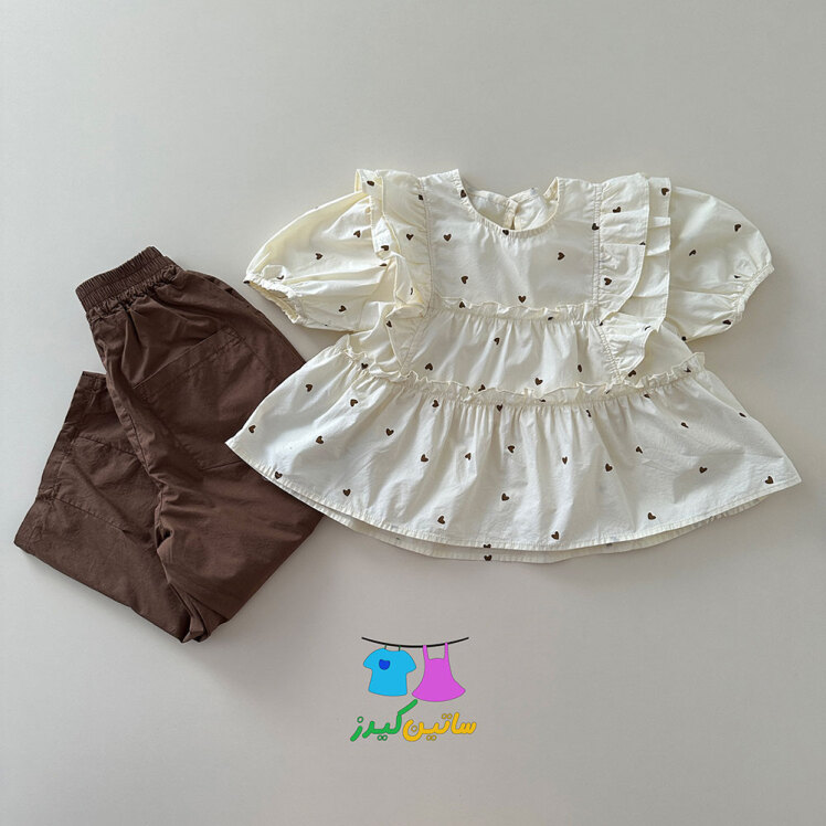 شومیز شلوار دخترانه- استایل کژوال دخترانه- استایل کیوت دخترانه- لباس عید- رنگ سال- بهترین لباس دخترانه- شومیز خاص دختران