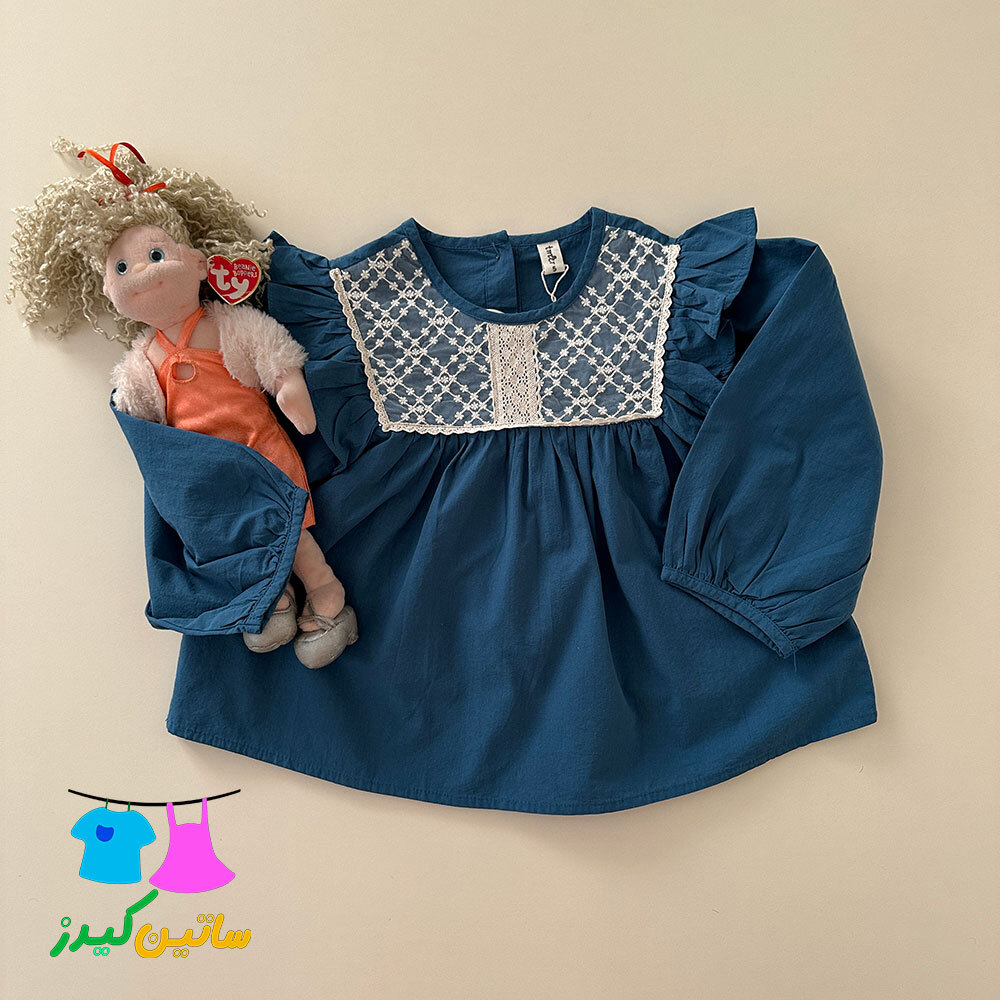 پیراهن چین دار مجلسی دخترانه- پیراهن شیک دخترانه- استایل خاص دخترانه- پیراهن کیوت دخترانه- پیراهن توردار دخترانه- رنگخاص