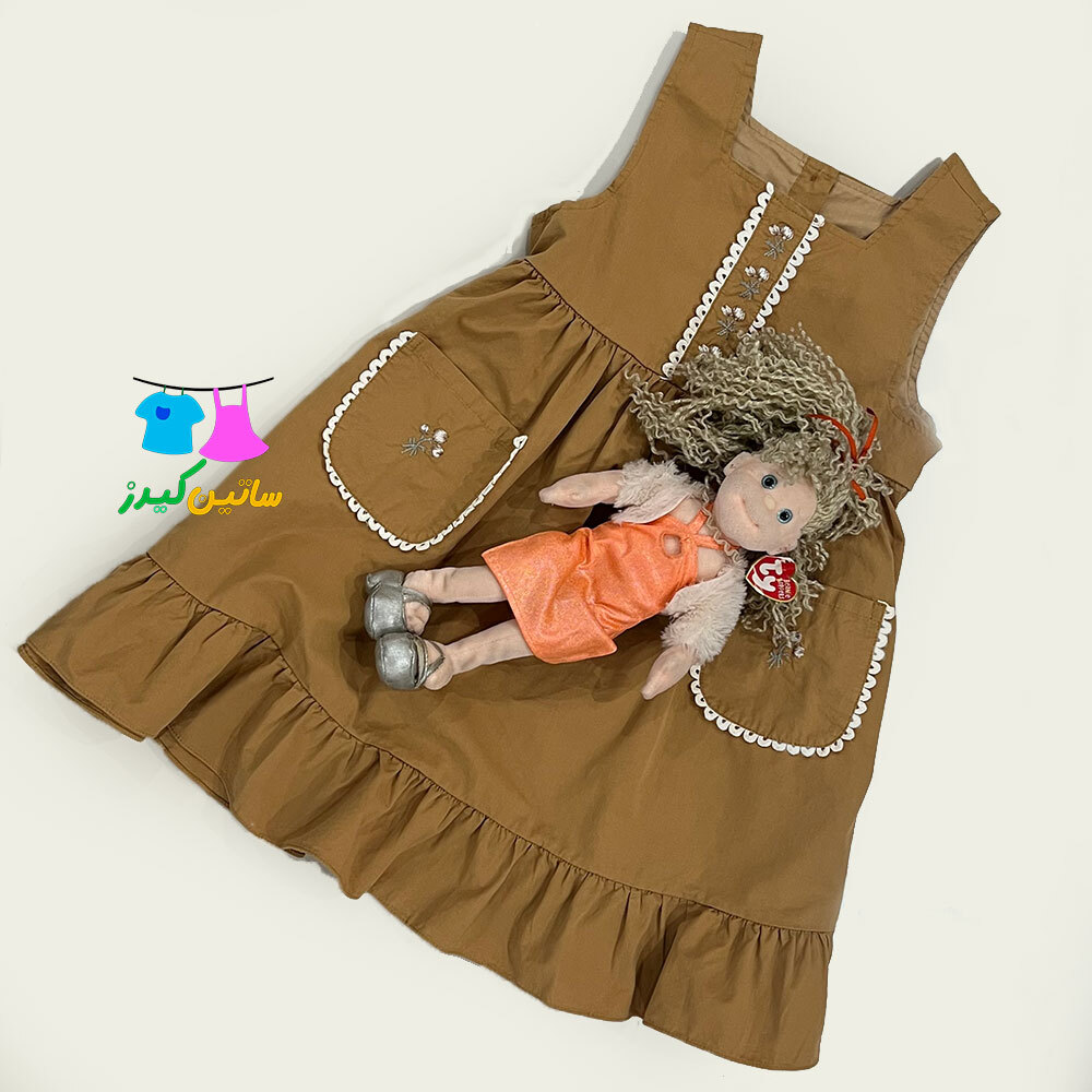 سارافون- لباس دخترانه- استایل لباس ترند- لباس کیوت دخترانه- شیک ترین استایل دخترانه- لباس عید- لباس گلدوزی شده دخترانه-