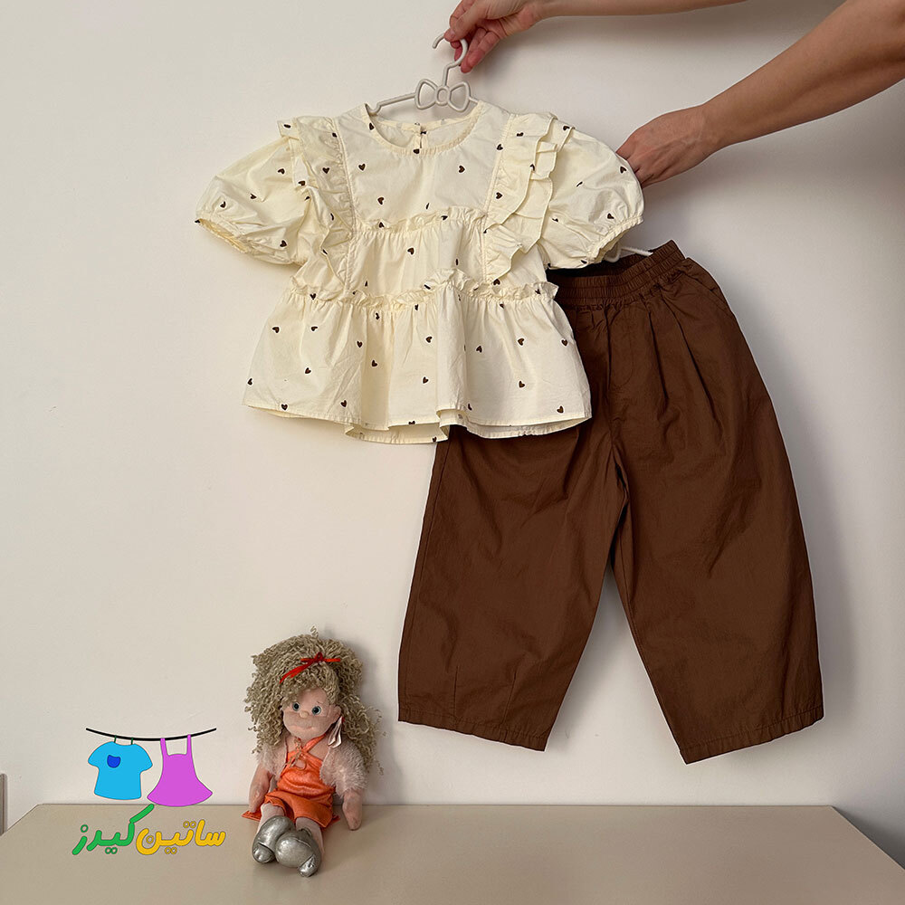 شومیز شلوار دخترانه- استایل کژوال دخترانه- استایل کیوت دخترانه- لباس عید- رنگ سال- بهترین لباس دخترانه- شومیز خاص دختران