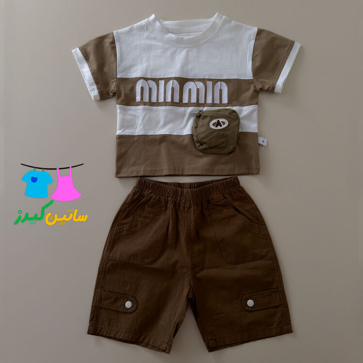 ست تی شرت شلوارک پسرانه- رنگ سال- تی شرت عروسکی- شلوارک کتان- لباس کژوال پسرانه- استایل خاص پسرانه- تیشرت شلوارک پسرانه