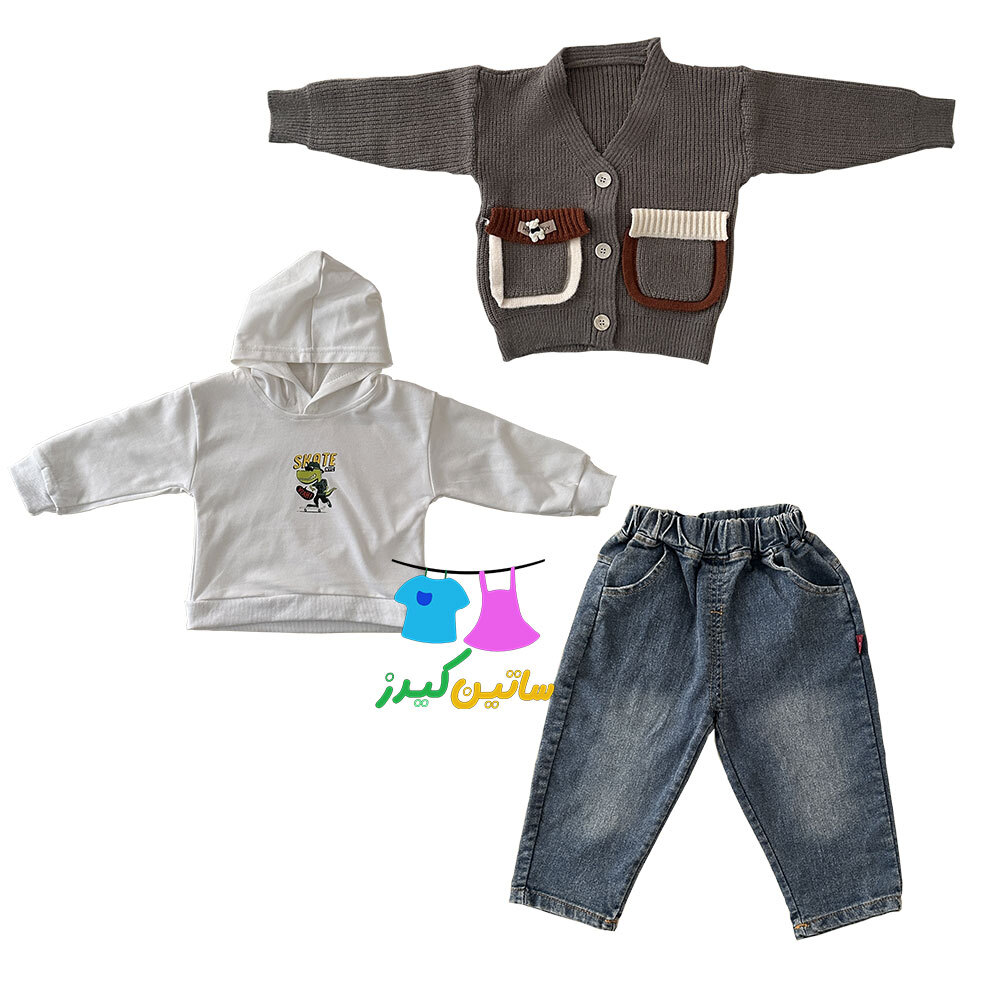 ست بلوز و جلیقه و جین پسرانه- ست پسرانه- استایل شیک پسرانه- لباس ترند پسرانه- لباس عید پسرانه- لباس خاص پسرانه- وینتیج