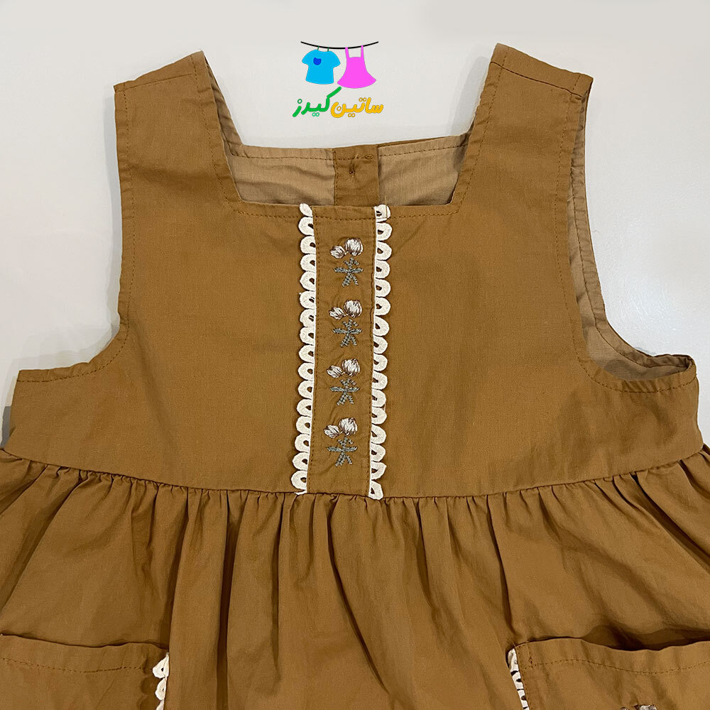 سارافون- لباس دخترانه- استایل لباس ترند- لباس کیوت دخترانه- شیک ترین استایل دخترانه- لباس عید- لباس گلدوزی شده دخترانه-